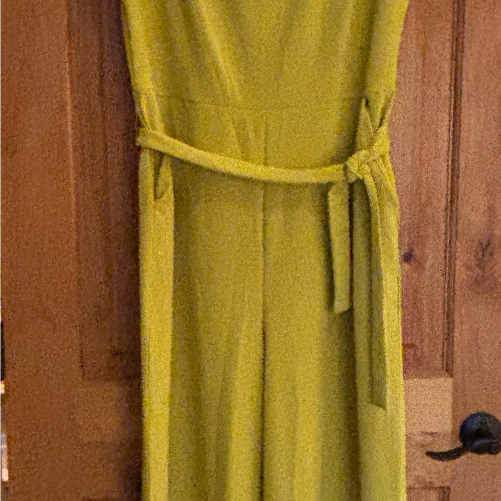 New York & Company Vibrant Yellow Jumpsuit